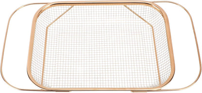Colander Strainer, Stainless Steel Over The Sink Strainer Basket with Handles, Fine Mesh for Draining Pasta and Fruits, Efficient Kitchen Essential for Food Lovers (Silver)