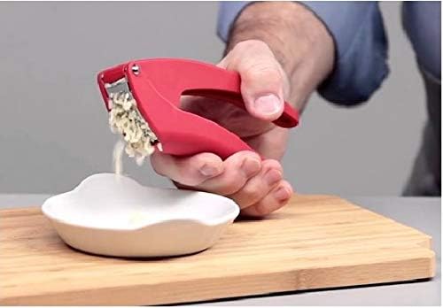 Epicurean Garlic Press, Stainless Steel, 6.5 x 1 x 1.5 inches, Silver