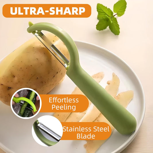 6-Pack Vegetable Peeler for Kitchen，Y Peeler Stainless Steel Potato Peeler Set for Apple Veggie Carrot Fruit Zucchini Cucumber Safe Peelers Bulk with Non-Slip Handle (P)