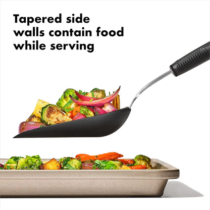 Good Grips Sheet Pan Roasting Scoop for Vegetables and More, Black