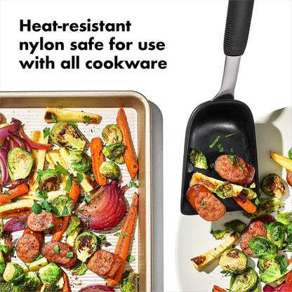 Good Grips Sheet Pan Roasting Scoop for Vegetables and More, Black