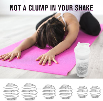 2 Pack Stainless Steel Shaker Ball for Protein Shakes, Wire Whisk Mixer Balls for Shaker Bottles, Fast & Smooth Mixing (2)