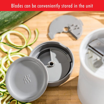 Z-Cut Spiralizer 3-in-1 Vegetable Spiralizer, Faster Grating Technology, Zoodles, Gray