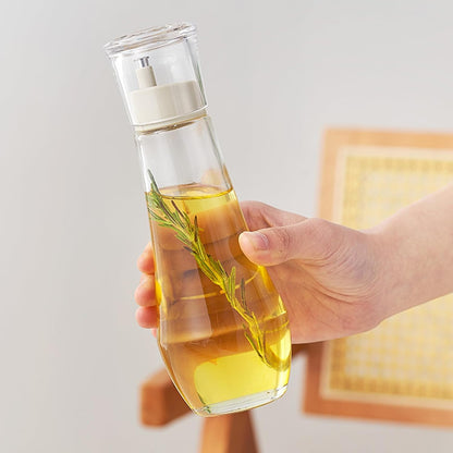 Diamond Olive Oil Dispenser Bottle,Oil and Vinegar Dispenser for kitchen,Elegant Glass Cooking Oil Dispenser,Dispenser Bottle of 10 OZ - Set of 2