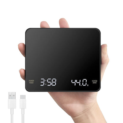 Mini Coffee Scale with Timer, Rechargeable Espresso Scale with Type-C