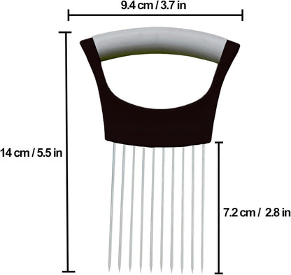 Onion Holder for Slicing | Kitchen Chopper Assistant Tool, Vegetable Cutter with Protective Cover, For Tomato, Lemon, Potato, Egg, Food Slice Assistant