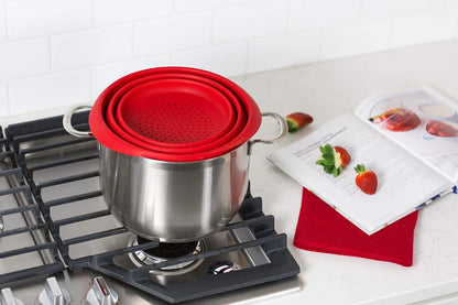 4-Quart Silicone Collapsible Colander - Green