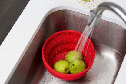 4-Quart Silicone Collapsible Colander - Green
