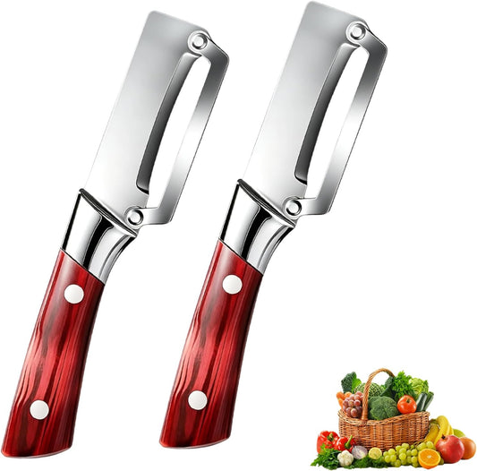 2-piece Multi-Functional vegetable peeler set, 2026 New kitchen peeler with handle, ultra-sharp stainless steel blade, suitable for fruits, apples, potatoes, etc