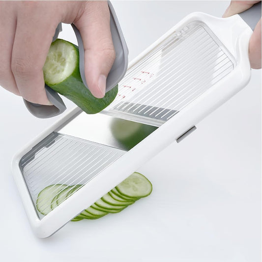 ZKIRON Safety Hand Guard for Mandoline Slicers – Ergonomic, Non-Slip Grip, Durable for Smooth and Safe Slicing of Fruits & Vegetables (Gray)