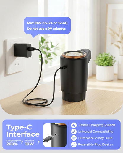 Water Jug Pump for 5 Gallon Bottle – Portable Electric USB-C Charging Dispenser, Dual Powerful Motors, Fast Flow, Fits 2-5 Gallon Jugs – Ideal for Home, Office, Camping, RV, Dark Black