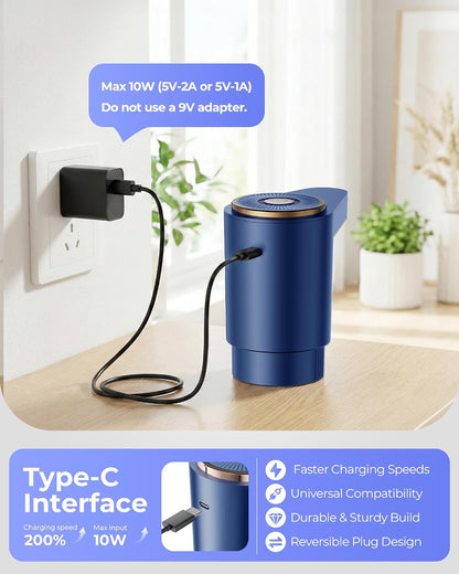 Water Jug Pump for 5 Gallon Bottle – Portable Electric USB-C Charging Dispenser, Dual Powerful Motors, Fast Flow, Fits 2-5 Gallon Jugs – Ideal for Home, Office, Camping, RV, Dark Black