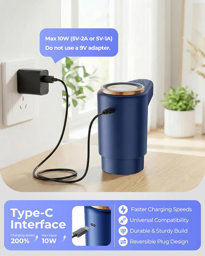 Water Jug Pump for 5 Gallon Bottle – Portable Electric USB-C Charging Dispenser, Dual Powerful Motors, Fast Flow, Fits 2-5 Gallon Jugs – Ideal for Home, Office, Camping, RV, Dark Black