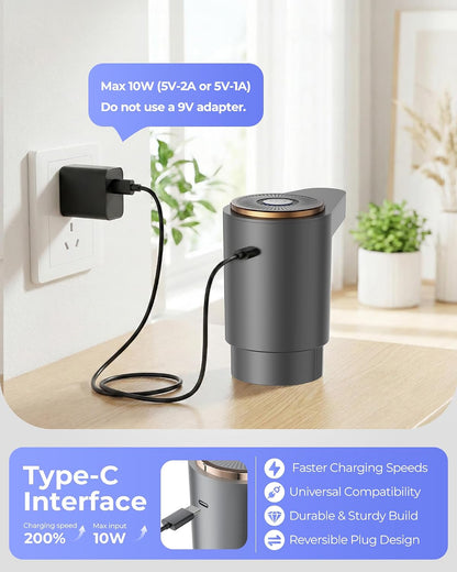 Water Jug Pump for 5 Gallon Bottle – Portable Electric USB-C Charging Dispenser, Dual Powerful Motors, Fast Flow, Fits 2-5 Gallon Jugs – Ideal for Home, Office, Camping, RV, Dark Black