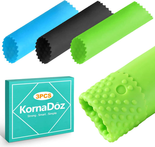 3 Pcs Silicone Garlic Peeler Tube Roller, Food-Grade & Effortless Skin Remover, Quick Kitchen Gadget for Fresh Cloves, Keeps Hands Odor-Free, Easy to Clean - Assorted Colors