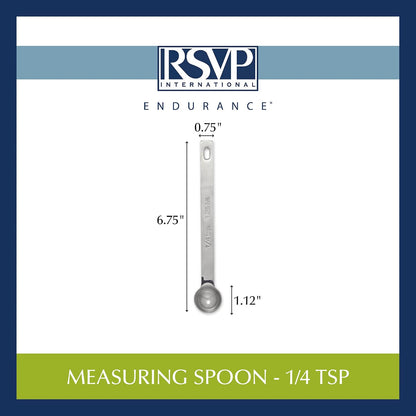 Endurance Kitchen Collection Open Stock Measuring Spoon, Stainless Steel, Dishwasher Safe, 0.5-Teaspoon