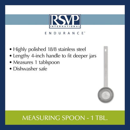 Endurance Kitchen Collection Open Stock Measuring Spoon, Stainless Steel, Dishwasher Safe, 0.5-Teaspoon