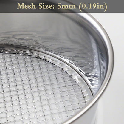 Wazakura 3PCS Soil Sieve Set 8.25in (210mm), 3 Sieve Mesh Filter Sizes