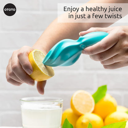 OCTO Lemon Juicer Hand - Easy to Hold Lemon Squeezer Manual for Lemon, Lime, Oranges - BPA Free, Dishwasher Safe Citrus Juicer Hand Press Manual - Fun Kitchen Gadgets & Tools