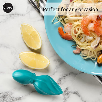 OCTO Lemon Juicer Hand - Easy to Hold Lemon Squeezer Manual for Lemon, Lime, Oranges - BPA Free, Dishwasher Safe Citrus Juicer Hand Press Manual - Fun Kitchen Gadgets & Tools