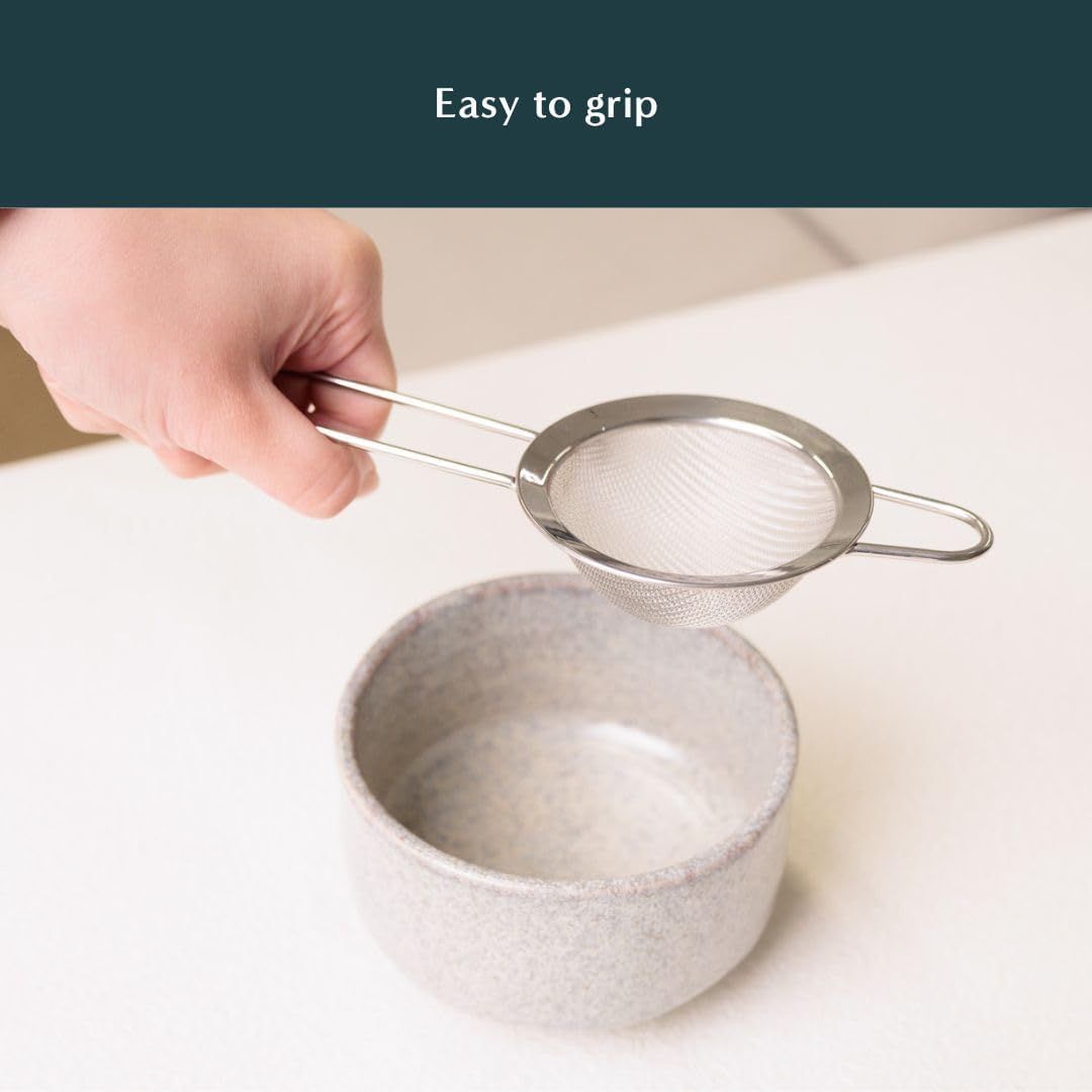 Large Stainless Steel Matcha Tea Sifter with Handle Matcha Set
