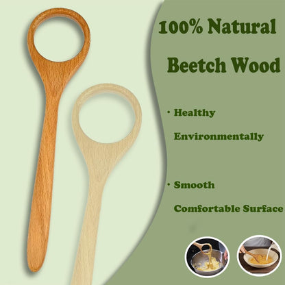 2 PCS 12 Inch Wooden Whisk, Wood Danish Dough Whisk Tool for Mixing, Wooden Bread Whisking Tool for Egg Sourdough Pizza, Pastry, Cake Batter