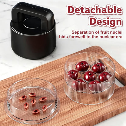 7-in-1 Cherry Pitter Tool,1.5" Extra Large Slots Making Cherry Jam