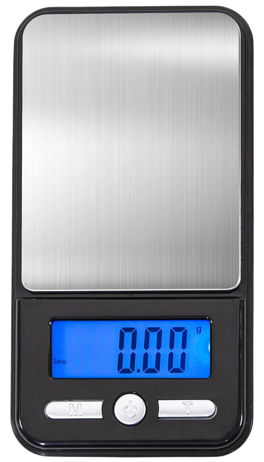 Digital Pocket Scale AC Series 1200g x 0.1g | High Precision 0.1g Accuracy Mini Gram Scale for Kitchen, Lab, Jewelry, Coin Scale, Small Digital Gram Scale Portable Travel Scale