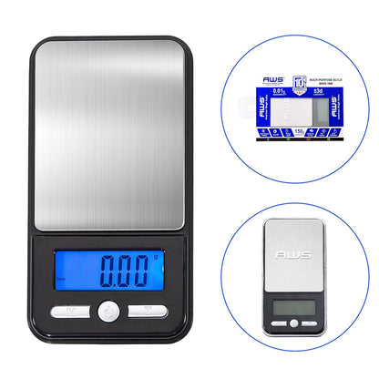 Digital Pocket Scale AC Series 1200g x 0.1g | High Precision 0.1g Accuracy Mini Gram Scale for Kitchen, Lab, Jewelry, Coin Scale, Small Digital Gram Scale Portable Travel Scale