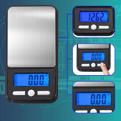 Digital Pocket Scale AC Series 1200g x 0.1g | High Precision 0.1g Accuracy Mini Gram Scale for Kitchen, Lab, Jewelry, Coin Scale, Small Digital Gram Scale Portable Travel Scale