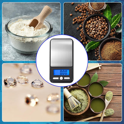 Digital Pocket Scale AC Series 1200g x 0.1g | High Precision 0.1g Accuracy Mini Gram Scale for Kitchen, Lab, Jewelry, Coin Scale, Small Digital Gram Scale Portable Travel Scale