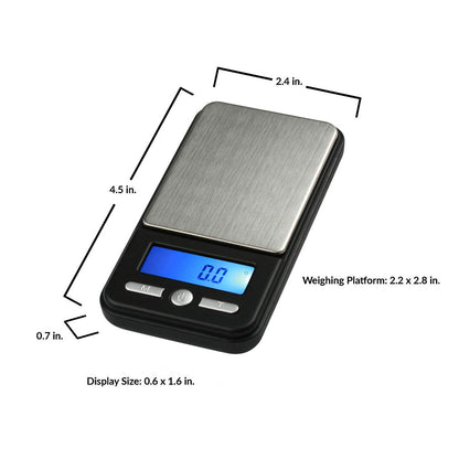 Digital Pocket Scale AC Series 1200g x 0.1g | High Precision 0.1g Accuracy Mini Gram Scale for Kitchen, Lab, Jewelry, Coin Scale, Small Digital Gram Scale Portable Travel Scale