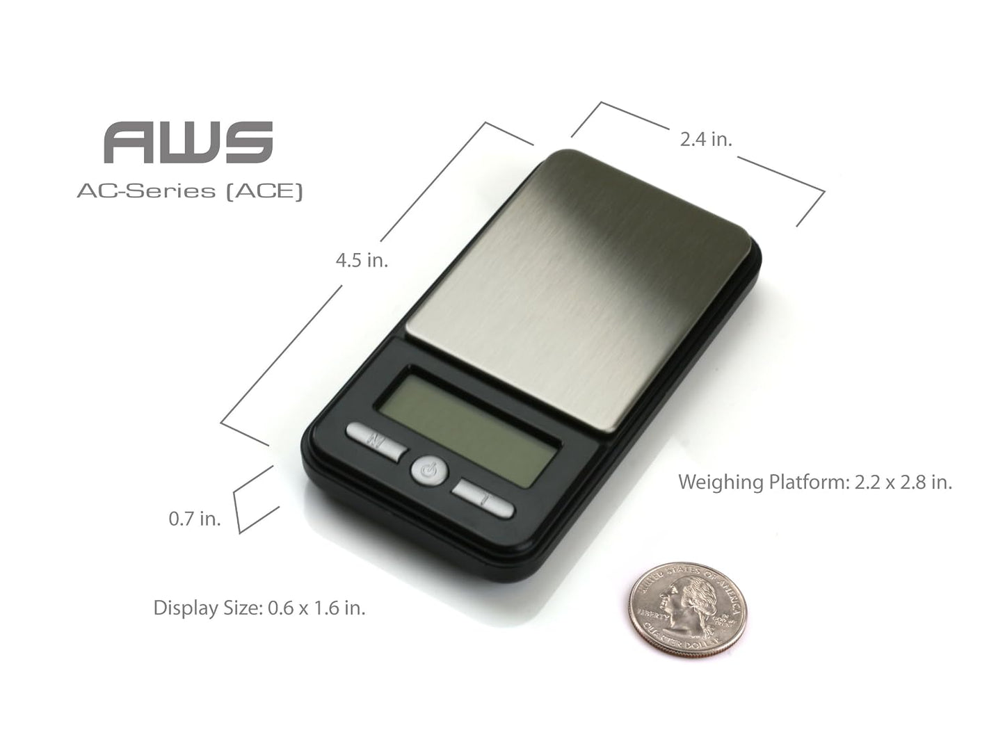 Digital Pocket Scale AC Series 1200g x 0.1g | High Precision 0.1g Accuracy Mini Gram Scale for Kitchen, Lab, Jewelry, Coin Scale, Small Digital Gram Scale Portable Travel Scale