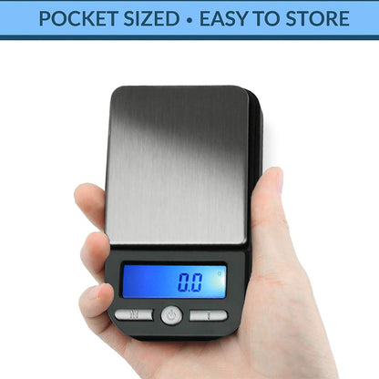 Digital Pocket Scale AC Series 1200g x 0.1g | High Precision 0.1g Accuracy Mini Gram Scale for Kitchen, Lab, Jewelry, Coin Scale, Small Digital Gram Scale Portable Travel Scale