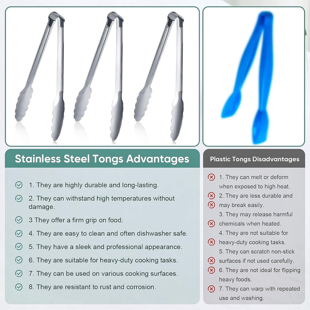 12 Pack Buffet Tongs Serving Tongs Stainless steel Kitchen Tongs 7inch | stainless steel Utility Tongs with scalloped grip for buffets, parties, catering, salad bars, appetizers, desserts and ice