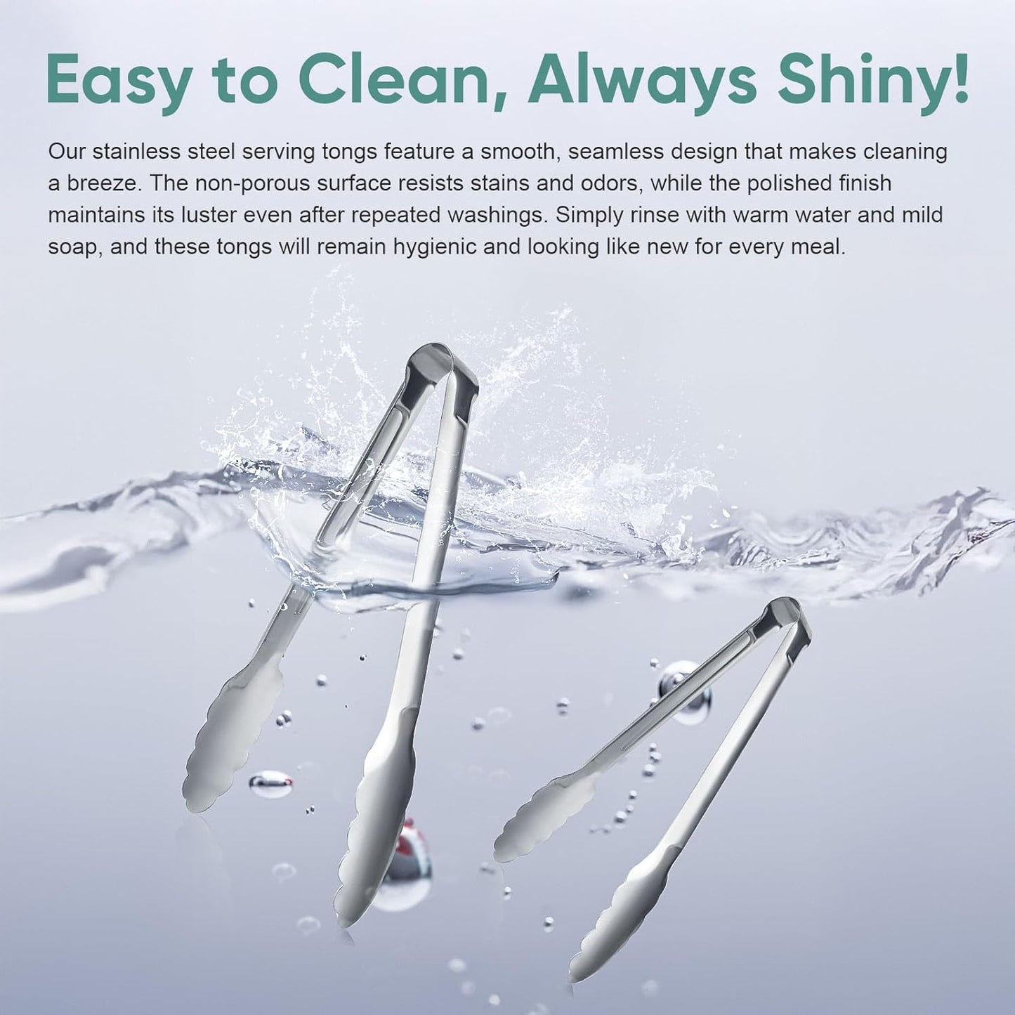 12 Pack Buffet Tongs Serving Tongs Stainless steel Kitchen Tongs 7inch | stainless steel Utility Tongs with scalloped grip for buffets, parties, catering, salad bars, appetizers, desserts and ice