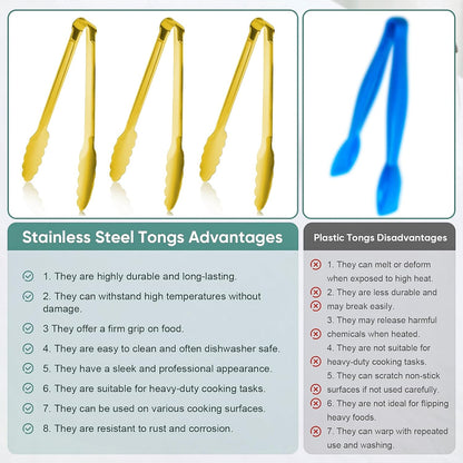 12 Pack Buffet Tongs Serving Tongs Stainless steel Kitchen Tongs 7inch | stainless steel Utility Tongs with scalloped grip for buffets, parties, catering, salad bars, appetizers, desserts and ice