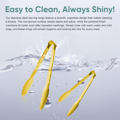 12 Pack Buffet Tongs Serving Tongs Stainless steel Kitchen Tongs 7inch | stainless steel Utility Tongs with scalloped grip for buffets, parties, catering, salad bars, appetizers, desserts and ice