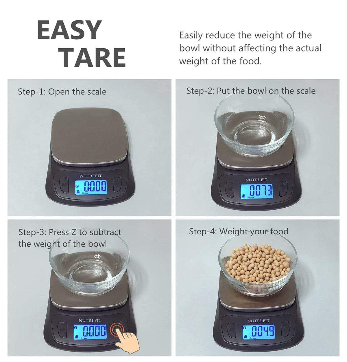 Kitchen Scales Digital Food Scale Cooking in Grams & Ounces Black