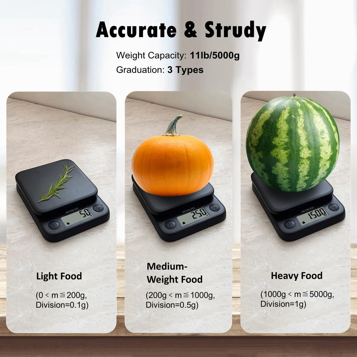 Kitchen Scales Digital Food Scale Cooking in Grams & Ounces Black