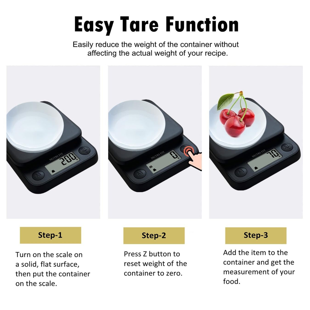 Kitchen Scales Digital Food Scale Cooking in Grams & Ounces Black