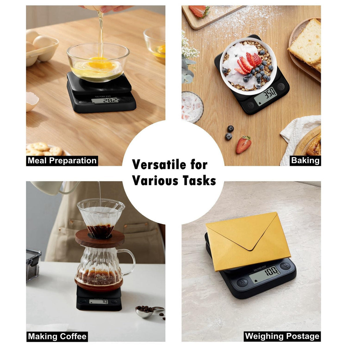 Kitchen Scales Digital Food Scale Cooking in Grams & Ounces Black