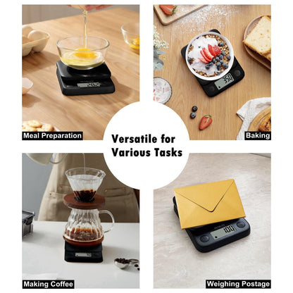 Kitchen Scales Digital Food Scale Cooking in Grams & Ounces Black
