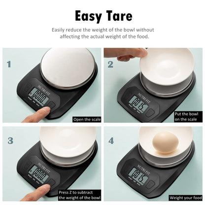 Kitchen Scales Digital Food Scale Cooking in Grams & Ounces Black