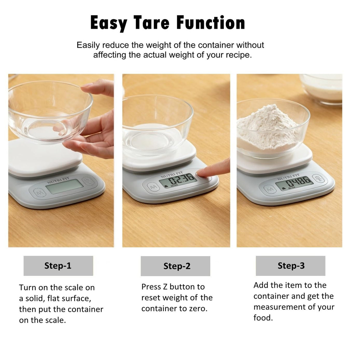 Kitchen Scales Digital Food Scale Cooking in Grams & Ounces Black