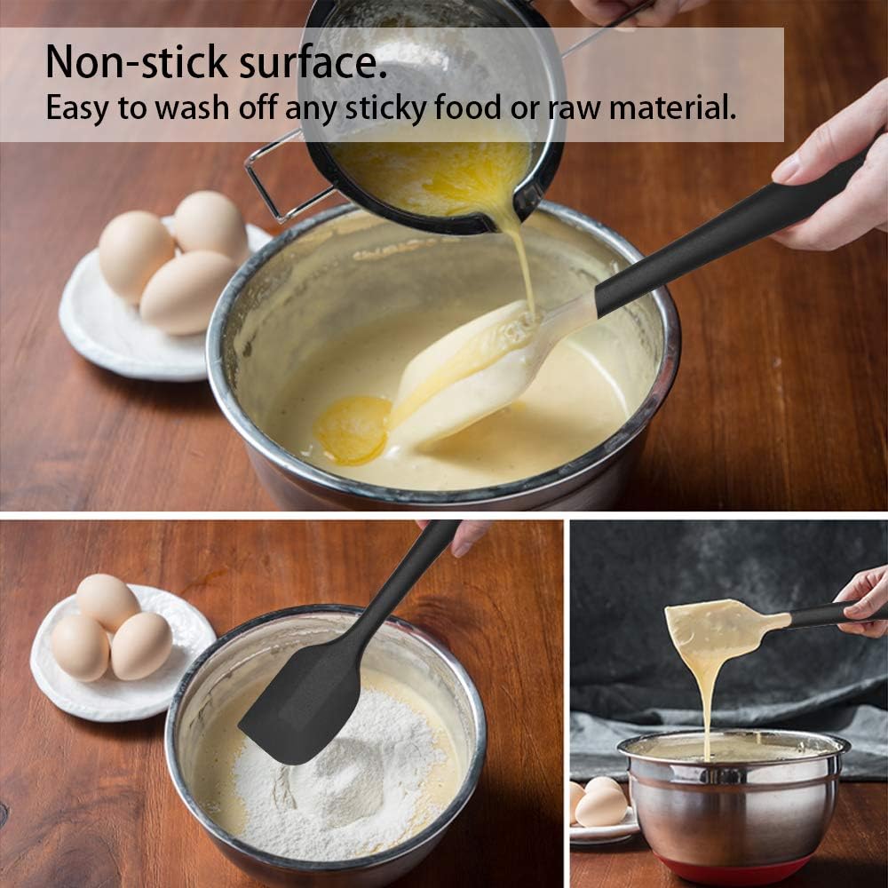 Silicone Spatula Set of 4, 500°F Heat Resistant BPA Free