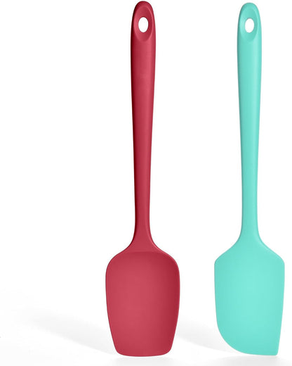 Silicone Spatula Set, 600ºF Heat Resistant, 2Pcs, Aqua Sky