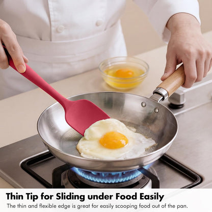 Silicone Spatula Set, 600ºF Heat Resistant, 2Pcs, Aqua Sky