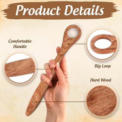 Wooden Danish Dough Whisk, Bread Whisking Tool for Mixing Sourdough, Egg and Flour Mixer Whisk, Traditional Bread Baking Tools and Supplies.