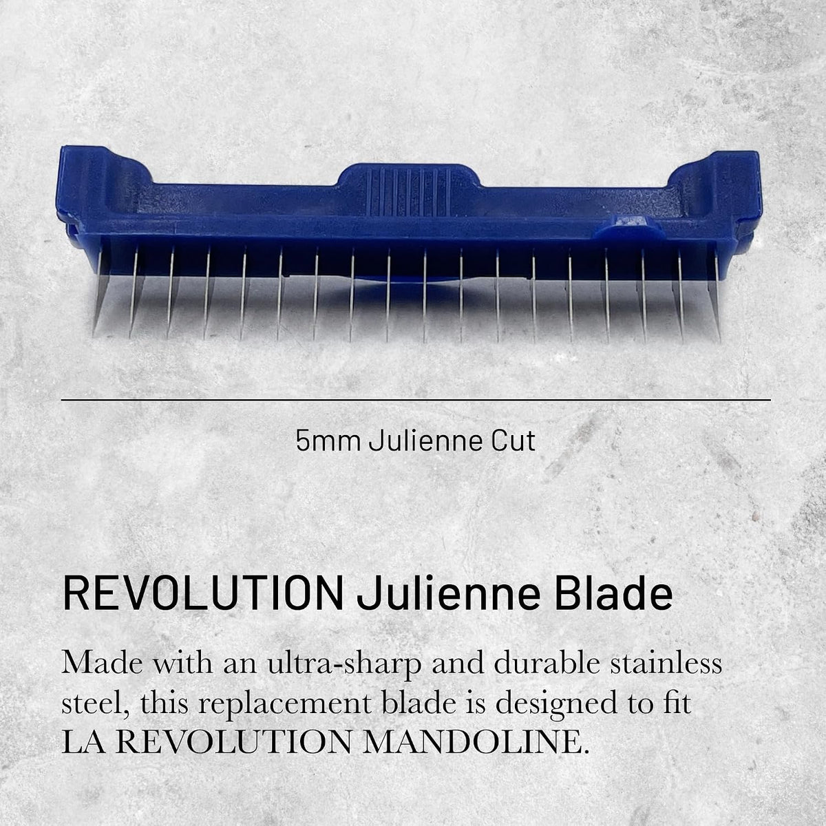 REVOLUTION Julienne Blade - 2 mm - Ultra-Sharp Stainless Steel Replacement Blade - Designed for LA MANDOLINE REVOLUTION - Made in France